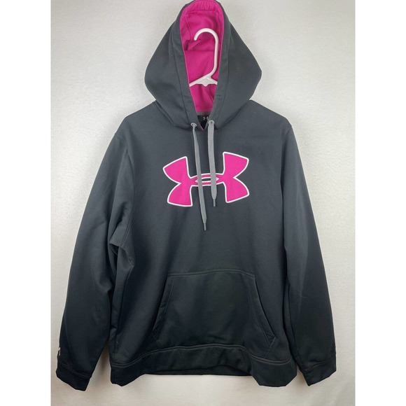 Under Armour Storm Semi Fitted Pink Ribbon Breast Cancer Hoodie Womens Large - Picture 1 of 6